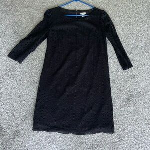 Jcrew black lace shift dress size 0